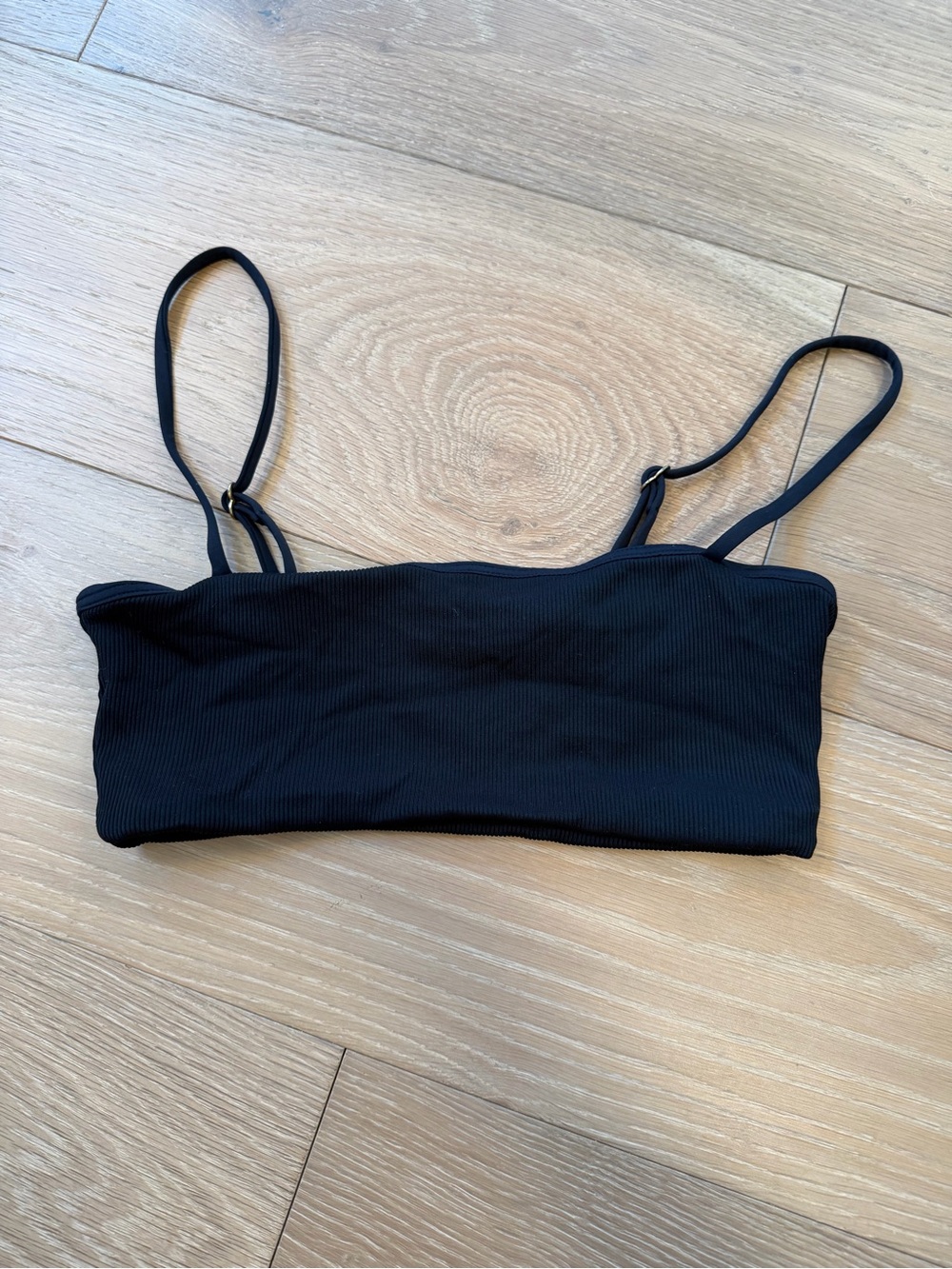 l*space Black Ribbed swim top